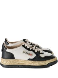 Maison mihara yasuhiro x autry leather-panelled platform sneaares - wit