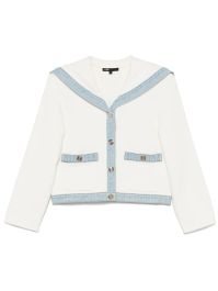 Maje bouclé vest - wit