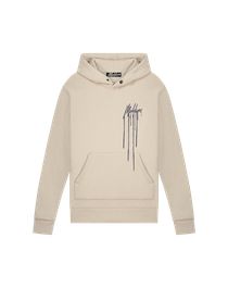 Malelions men dripped hoodie - beige/navy