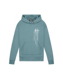 Malelions men dripped hoodie - smoke blue/white