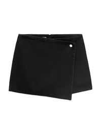 Mango denim skort black denim