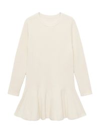 Mango gebreide jurk 'ottom' lichtbeige