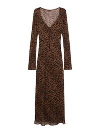 Mango jurk 'valeria'  karamel / zwart