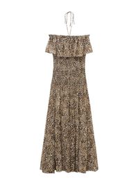 Mango maxi jurk bruin