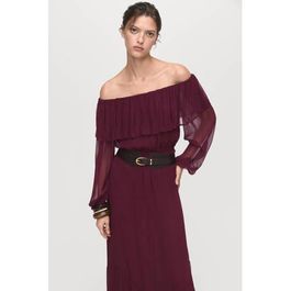 Mango maxi jurk donkerrood