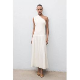 Mango maxi jurk ecru