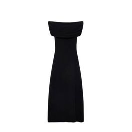 Mango maxi jurk fijn gebreid zwart