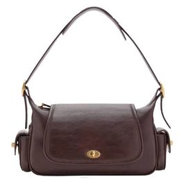 Mango schoudertas donkerbruin