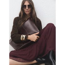 Mango shopper donkerbruin