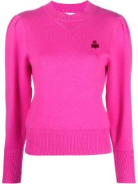 Marant Étoile trui met geborduurd logo - roze