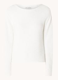 Marc o'polo grofgebreide pullover met boothals