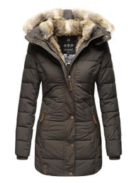 MARIKOO Gewatteerde winterjas voor dames, lang, B936, Dark-Olive, 3XL MARIKOO Gewatteerde winterjas voor dames, lang, B936, Dark-Olive, 3XL