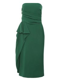Max mara acceso midi-jurk met ruches - groen