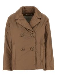 Max mara camelia gewatteerd jack met dubbele rij knopen - bruin