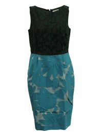 Max mara floral-print colour-block mini dress - blauw
