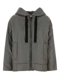 Max mara gewatteerd jack met capuchon - grijs