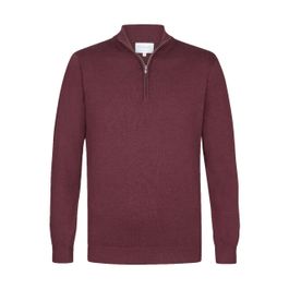 Michaelis wijnrode trui met halflange rits - Rood