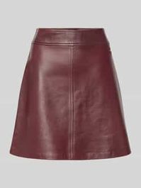 Minirok in leerlook met naadritssluiting
