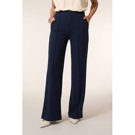 Miss etam wide leg high waist pantalon donkerblauw