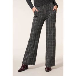 Miss etam wide leg pantalon grijs lurex