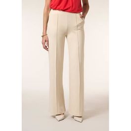 Miss etam wide leg regular waist pantalon beige