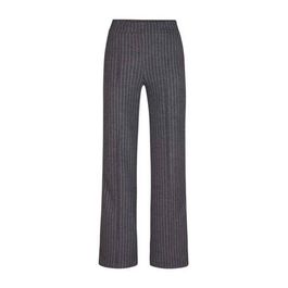 Miss etam wide leg regular waist pantalon met krijtstreep antraciet