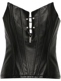 Mitiliane couture leren korset - zwart