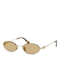 Miu miu eyewear zonnebril met logo - goud