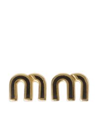 Miu miu geëmailleerde oorbellen - goud