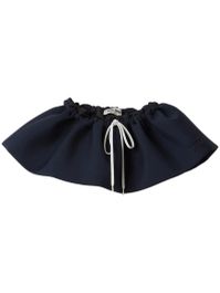 Miu miu wollen mini-rok met logopatch - blauw