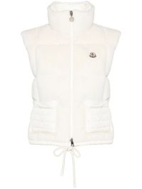 Moncler arques gilet met fleece textuur - wit