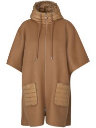 Moncler cape met capuchon - bruin