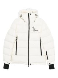 Moncler grenoble hooded padded jacket - wit - Wit