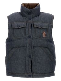 Moncler grenoble knysna pocketed high-collar gilet - blauw