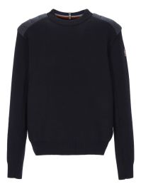Moncler grenoble padded-shoulder sweater - blauw
