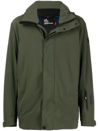 Moncler grenoble ski-jas met capuchon - groen