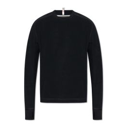 Moncler, heren, sweatshirts & hoodies, zwart, maat: s leer,