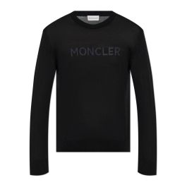 Moncler, heren, truien, zwart, maat: 2xl wol,