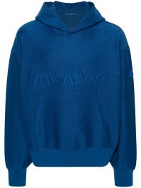 Moncler hoodie met geborduurd logo - blauw