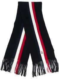 Moncler sjaal met logopatch - blauw
