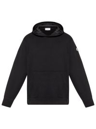 Moncler verstelbare katoenen hoodie - zwart