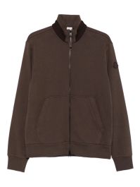 Moncler vest met geribbelde kraag en rits - bruin