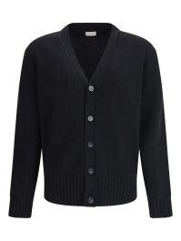 Moncler vest met logopatch en knoopsluiting - zwart
