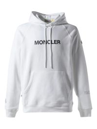Moncler x frgmt cartoon katoenen hoodie met logo - wit