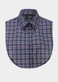 Mooi te combineren blousekraag - blauw / rood / geruit - gr. 44 van goldner fashion