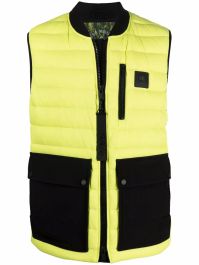 Moose knuckles bodywarmer met logopatch - geel