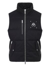 Moose knuckles bodywarmer met logoplakkaat - zwart