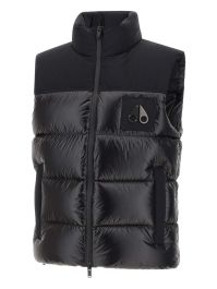 Moose knuckles bodywarmer met logoplakkaat - zwart