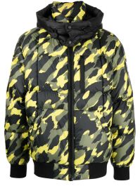Moose knuckles bomberjack met camouflageprint - geel