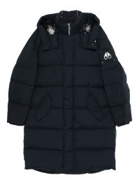 Moose knuckles gewatteerd jack met capuchon - blauw